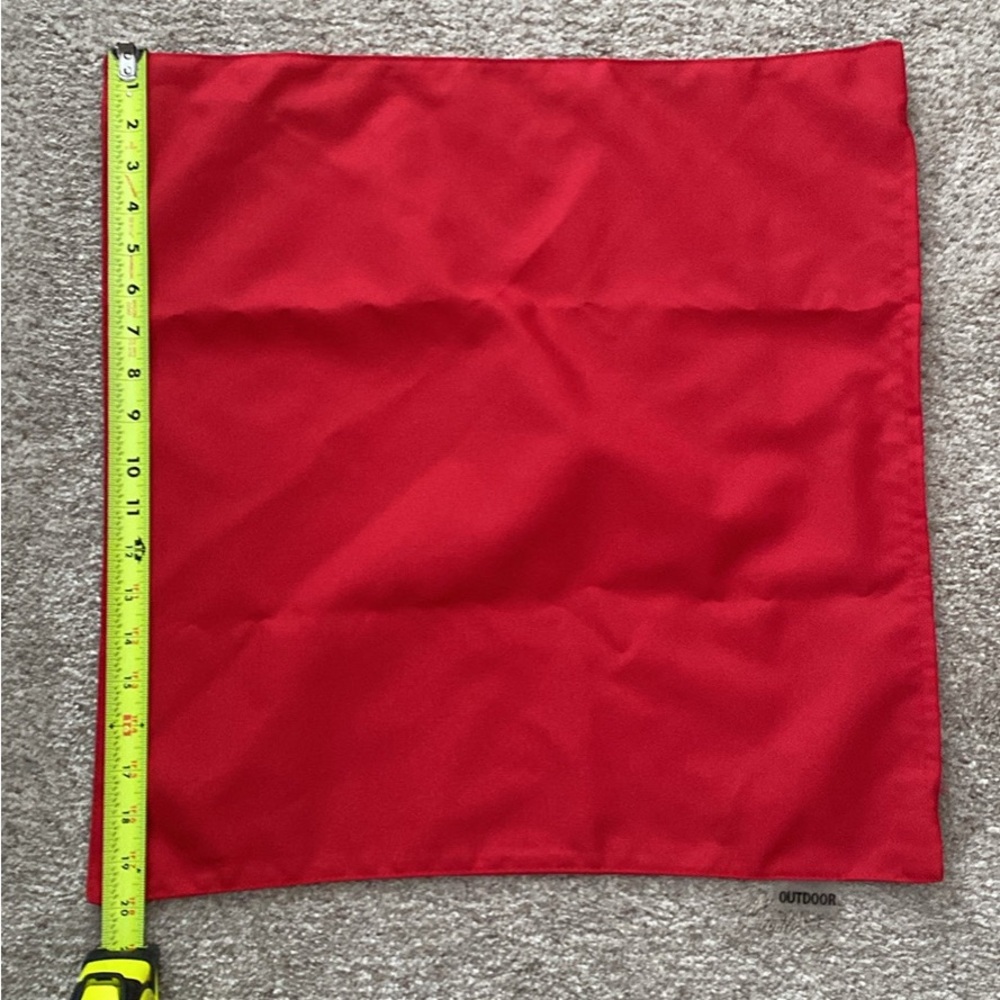 Pair of Red Outdoor Accent Pillow Covers 20x20